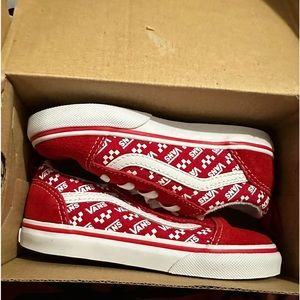 Brand new in box Red Vans sneaker size 10c